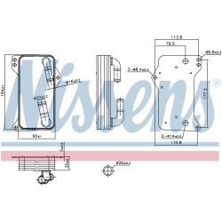 Automatic Transmission Oil Cooler NISSENS 91505 OE Ref 0GC317019C