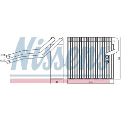 AC Evaporator NISSENS 92184 OE Ref A1688300258 NISSENS