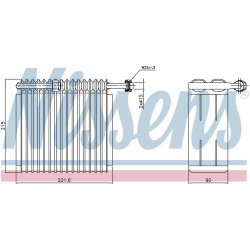 AC Evaporator NISSENS 92199 OE Ref 7079654