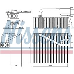 AC Evaporator NISSENS 92211 OE Ref 5011079AB NISSENS