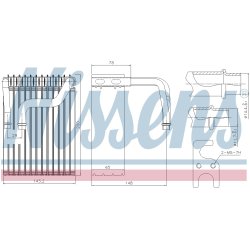 AC Evaporator NISSENS 92237 OE Ref 64106907744