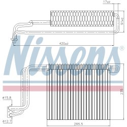 AC Evaporator NISSENS 92248 OE Ref A0018305758 NISSENS