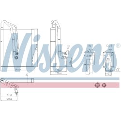 AC Evaporator NISSENS 92305 OE Ref A0028304358