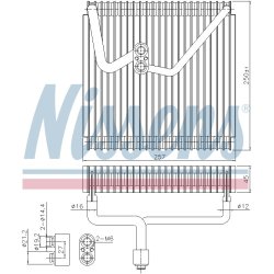 AC Evaporator NISSENS 92339 OE Ref 971391G000 NISSENS