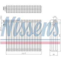 AC Evaporator NISSENS 92343 OE Ref 8850147020 NISSENS