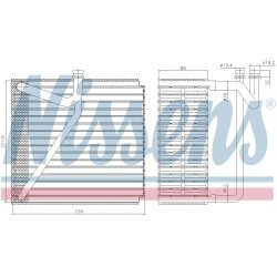 AC Evaporator NISSENS 92345 OE Ref A1638300058 NISSENS