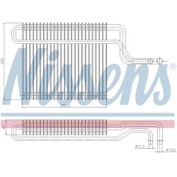 AC Evaporator NISSENS 92347 OE Ref A0018308358 NISSENS