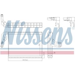 AC Evaporator NISSENS 92370 OE Ref A2048300058 NISSENS