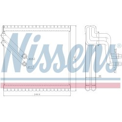 AC Evaporator NISSENS 92409 OE Ref 5Q2820102