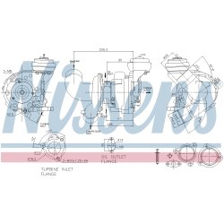 Turbocharger NISSENS 93108 OE Ref 172010R011