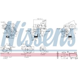 Turbocharger NISSENS 93256 OE Ref 9640355080
