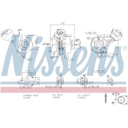 Turbocharger NISSENS 93482 OE Ref 71791741