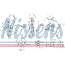 Turbocharger NISSENS 93497 OE Ref 282012A850