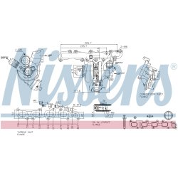 Turbocharger NISSENS 93505 OE Ref 04L253056P