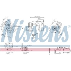 Turbocharger NISSENS 93528 OE Ref 504304178