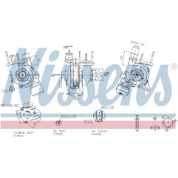 Turbocharger NISSENS 93551 OE Ref 7711497406