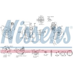 Turbocharger NISSENS 93564 OE Ref 11652414336