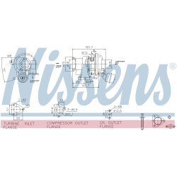 Turbocharger NISSENS 93626 OE Ref 668096019980