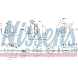 Turbocharger NISSENS 93697 OE Ref 9060961199