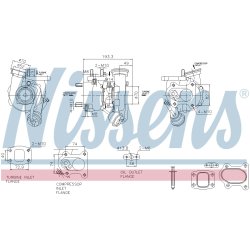 Turbocharger NISSENS 93829 OE Ref 9240962599