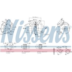 Turbocharger NISSENS 93830 OE Ref 7711497401