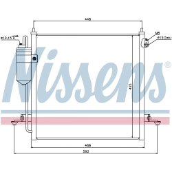 Condenser NISSENS 940068 OE Ref MN123606 NISSENS