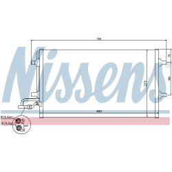 Condenser NISSENS 940086 OE Ref 30661958 NISSENS