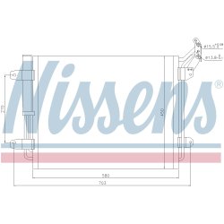 Condenser NISSENS 940138 OE Ref 5N0.820.411 D NISSENS