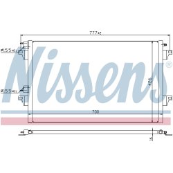 Condenser NISSENS 940153 OE Ref 82 00 332 851 NISSENS