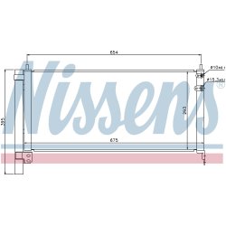 Condenser NISSENS 940175 OE Ref 88460-47150 NISSENS