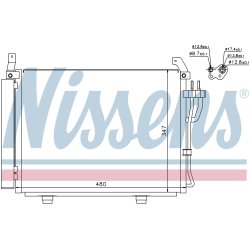 Condenser NISSENS 940205 OE Ref 97606-0X010 NISSENS