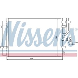 Condenser NISSENS 940251 OE Ref 97606-1P000 NISSENS