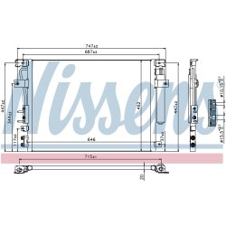 Condenser NISSENS 940348 OE Ref 1215477AA NISSENS