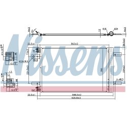 Condenser NISSENS 940458 OE Ref 9673629780 NISSENS