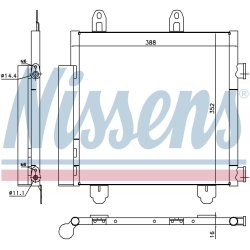 Condenser NISSENS 940522 OE Ref B000995480 NISSENS