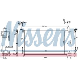 Condenser NISSENS 940557 OE Ref 921101U600 NISSENS