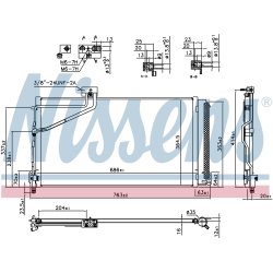 Condenser NISSENS 940657 OE Ref A1715000354 NISSENS