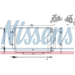 Condenser NISSENS 940691 OE Ref 9531062M00 NISSENS