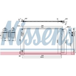 Condenser NISSENS 940693 OE Ref 51953633 NISSENS