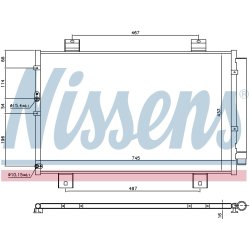 Condenser NISSENS 940697 OE Ref 884600E051 NISSENS