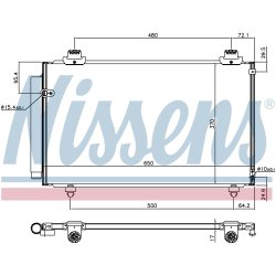 Condenser NISSENS 940708 OE Ref 884500F100 NISSENS