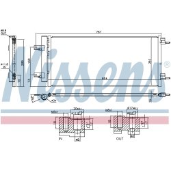 Condenser NISSENS 940734 OE Ref 39011385 NISSENS