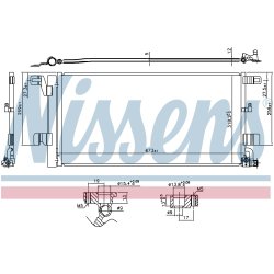 Condenser NISSENS 940752 OE Ref 8W0816411Q NISSENS