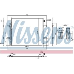 AC Condenser NISSENS 940893 OE Ref 1EA816411A