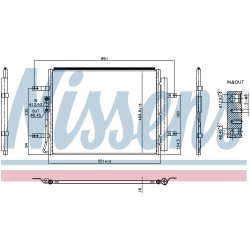 AC Condenser NISSENS 940985 OE Ref 97606CM000