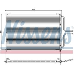 Condenser NISSENS 94322 OE Ref 77 00 876 215 NISSENS