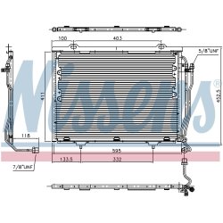 Condenser NISSENS 94376 OE Ref A2028301070 NISSENS