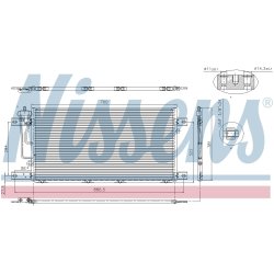 Condenser NISSENS 94503 OE Ref 1782207 NISSENS