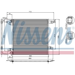 Condenser NISSENS 94568 OE Ref A1638300170 NISSENS