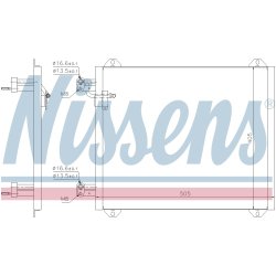 Condenser NISSENS 94584 OE Ref 8Z0.260.401 D NISSENS